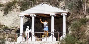 Estatua de Maradona en Castellino del Biferno