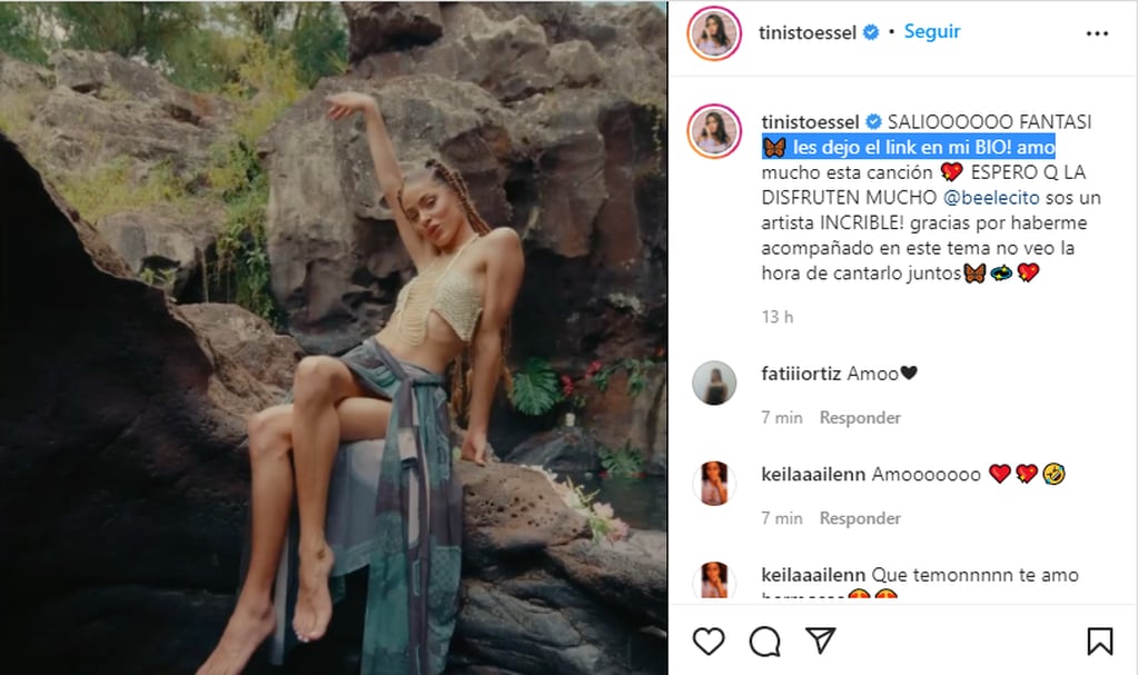 La reconocida artista Tini presenta nuevo video filmado en Cataratas.