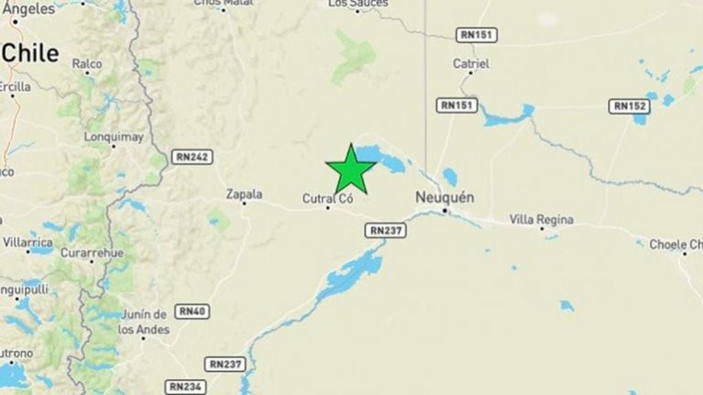 El epicentro del sismo se ubicó 11 kilómetros al este de Sauzal Bonito (Foto: LM Neuquén)