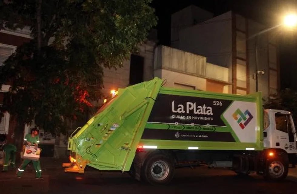 Recolección de residuos en La Plata.