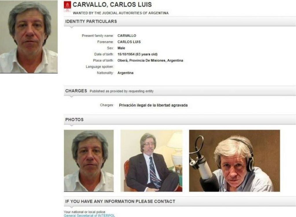 Detuvieron en Posadas al represor Carlos Carvallo. (Foto: Twitter)