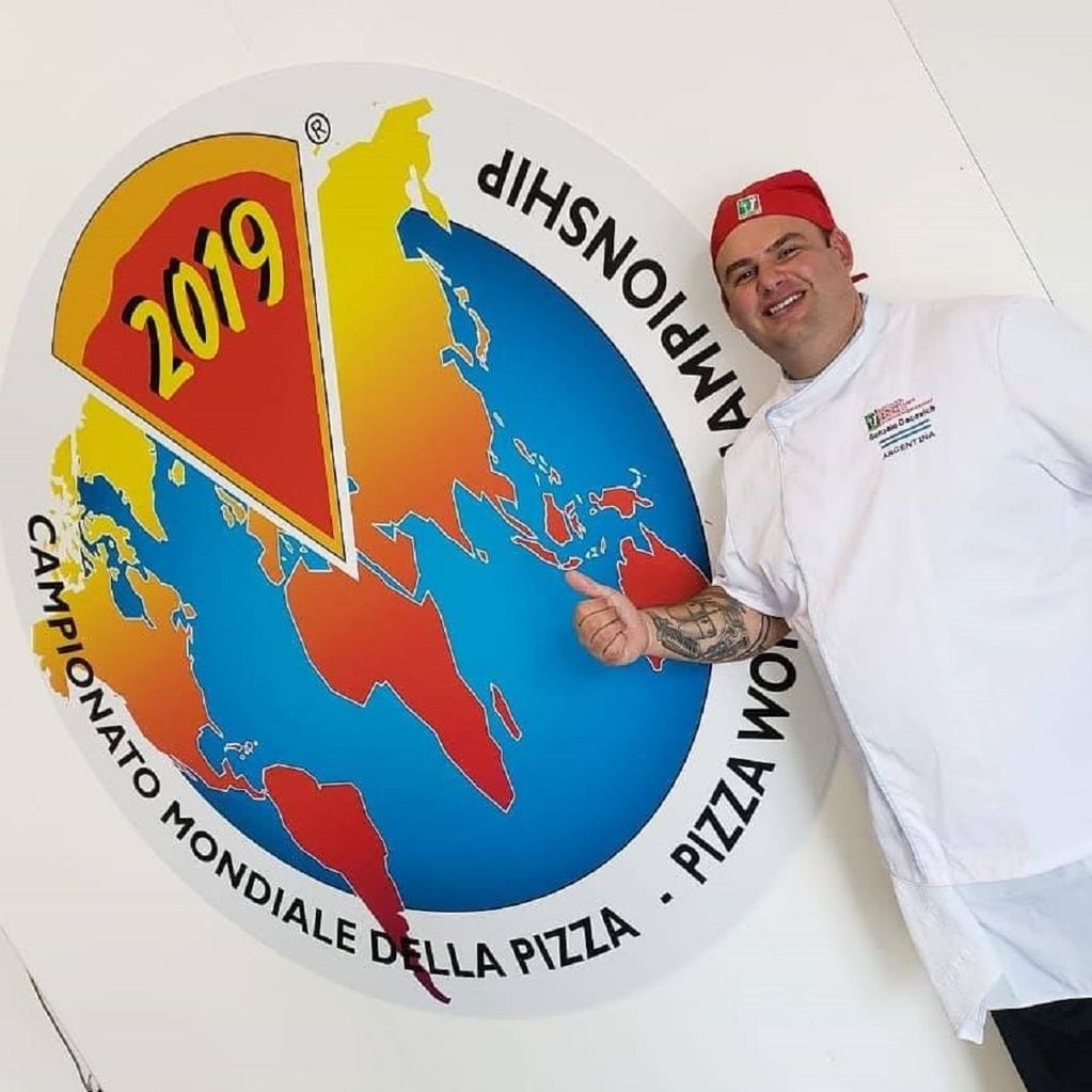 En 2019, cuando representó a Argentina en el Mundial de la Pizza, en la ciudad de Parma. (Foto: Zonales.com)