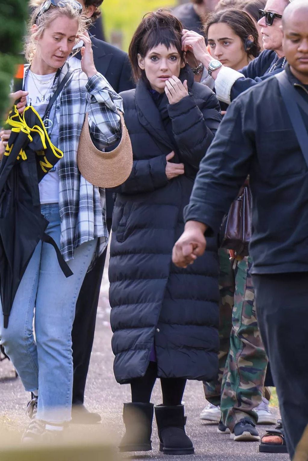 Winona Ryder en el set de rodaje de Beetlejuice 2.