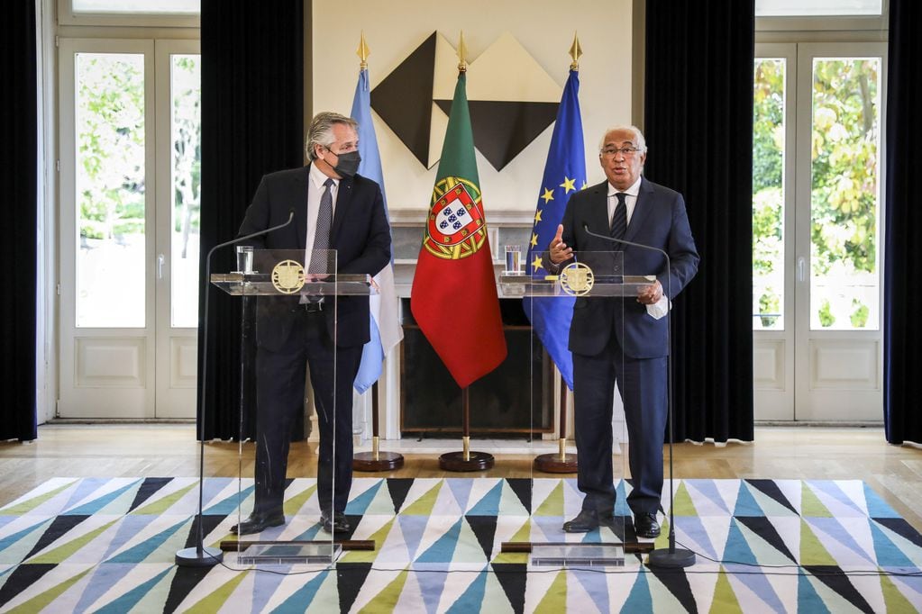 El presidente Alberto Fernández visitó a su par portugués, António Costa, en su gira por Europa a principios de 2022. 