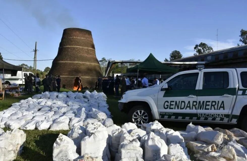 Quema Nacional de Droga en Candelaria. (Foto: Misiones Online)