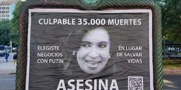 Carteles contra Cristina Kirchner en CABA