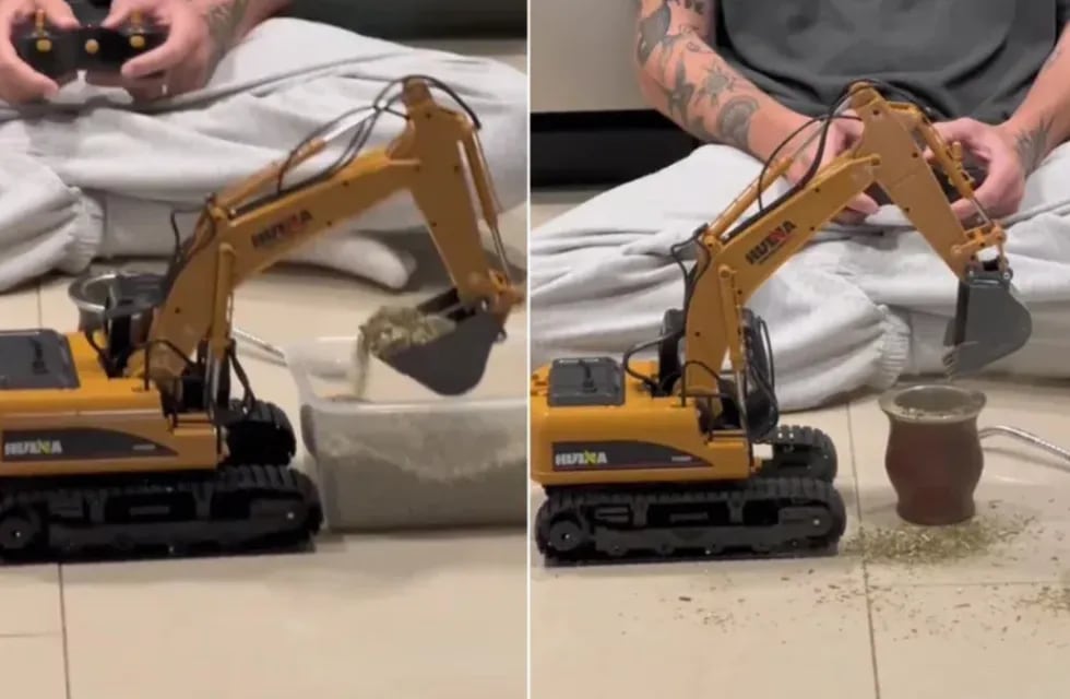 Un joven influencer argentino se hizo viral junto a su fabuloso juguete a control remoto que lo ayuda a realizar su mate sin moverse.