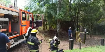 Principio de incendio en un hotel de las 600 Hectáreas en Puerto Iguazú