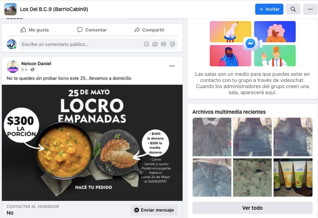 Página de Facebook en la ciudad de Pérez, para comprar, vender y ofrecer todo tipo de servicios