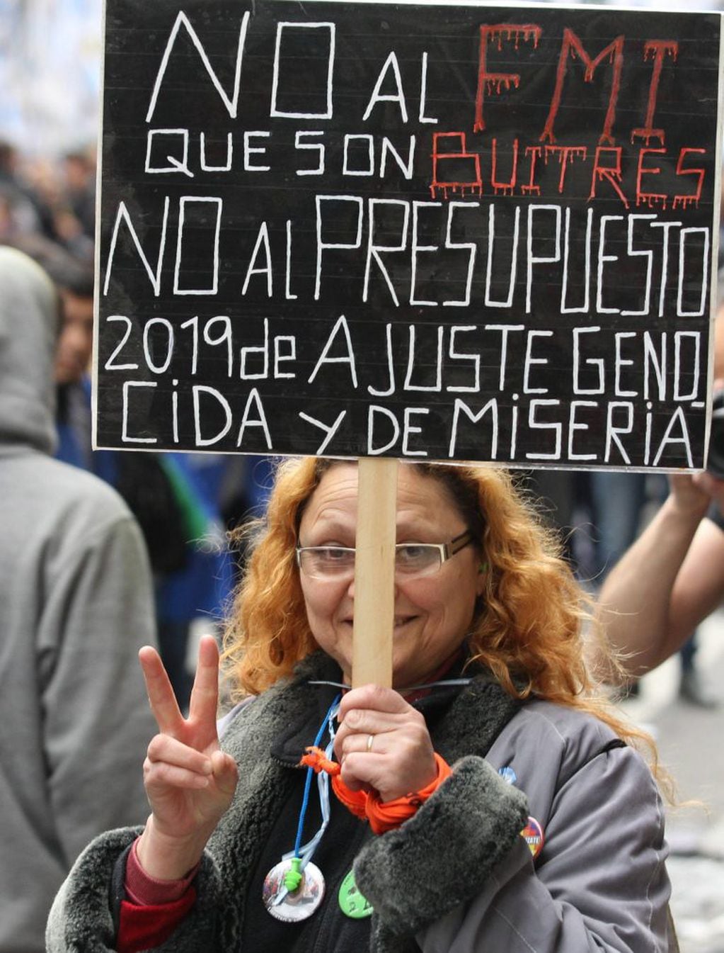 Cientos de personas protestaron ayer frente al Congreso de la Nación. Crédito: EFE/Marina Guillén.