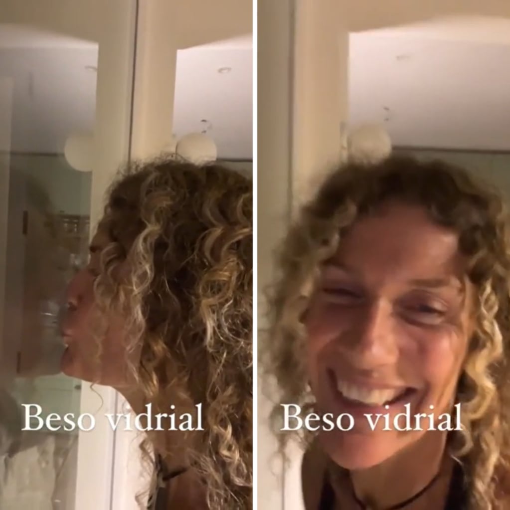 Maru Botana sorprendió a sus seguidores de Instagram besando un vidrio.