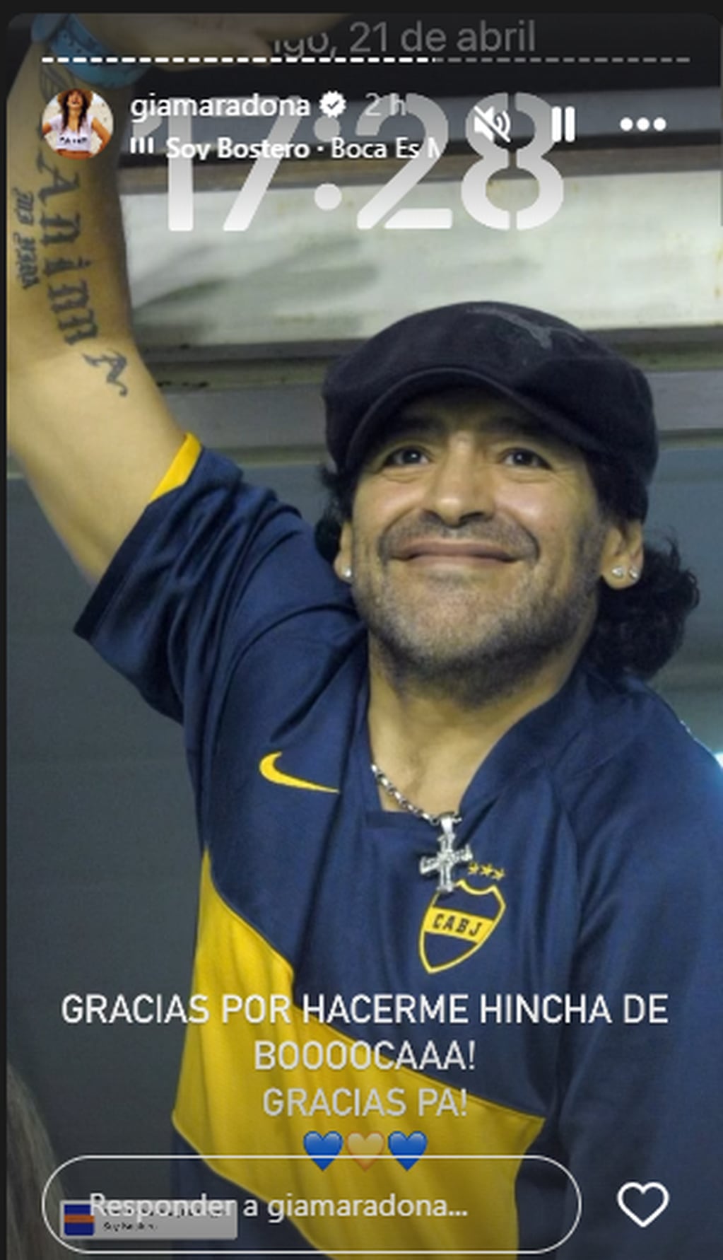 Así festejó Gianinna Maradona el triunfo de Boca