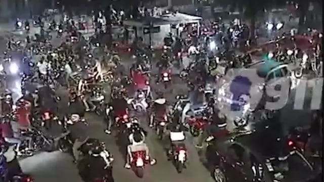 Las motos. (Captura video/Policía)