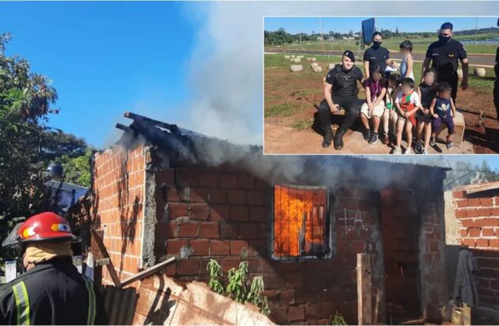 Un incendio en una casa en Posadas dejó al descubierto una historia de abandono. Policía de Misiones
