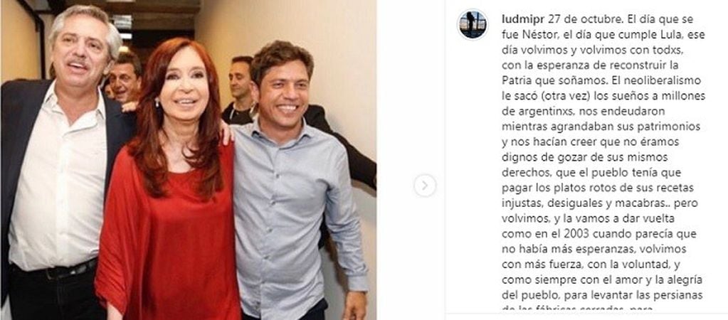 Ludmila Romero, novia de Rodrigo De la Serna. (Instagram)