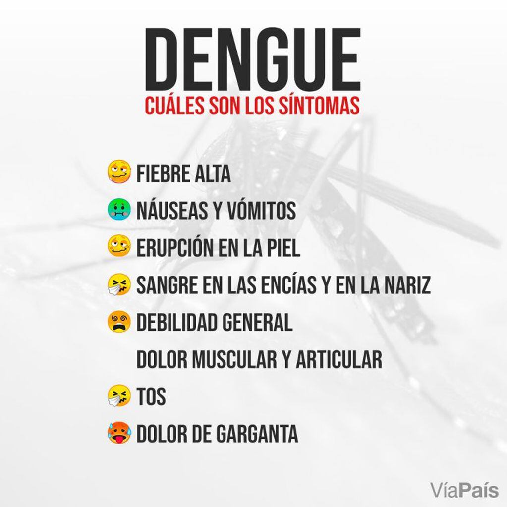 Síntomas del dengue.