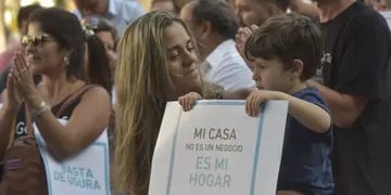 Córdoba. Tomadores de créditos hipotecarios UVA en contra de las medidas anunciadas por el Gobierno de Fernández (Javier Ferreyra/La Voz).