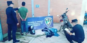 Motociclista detenido acusado de asaltar una estación de servicio en El Soberbio