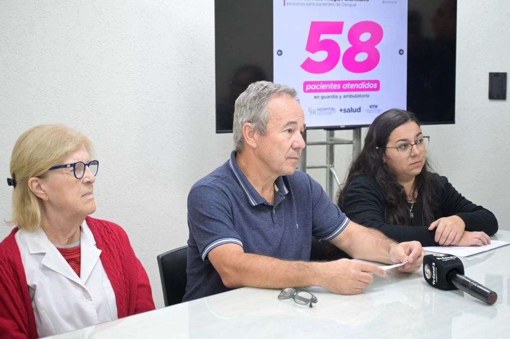 Conferencia de prensa Dengue en Arroyito Hospital Carlos Rodríguez