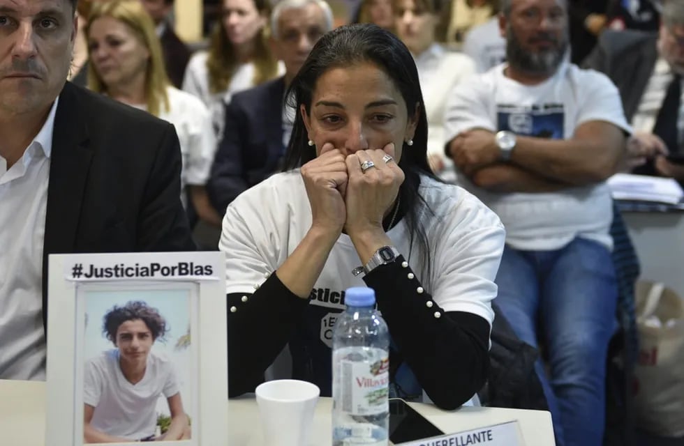 Soledad Laciar en el juicio por el crimen de su hijo Valentino Blas Correas a manos de la Policía de Córdoba (Ramiro Pereyra/LaVoz).