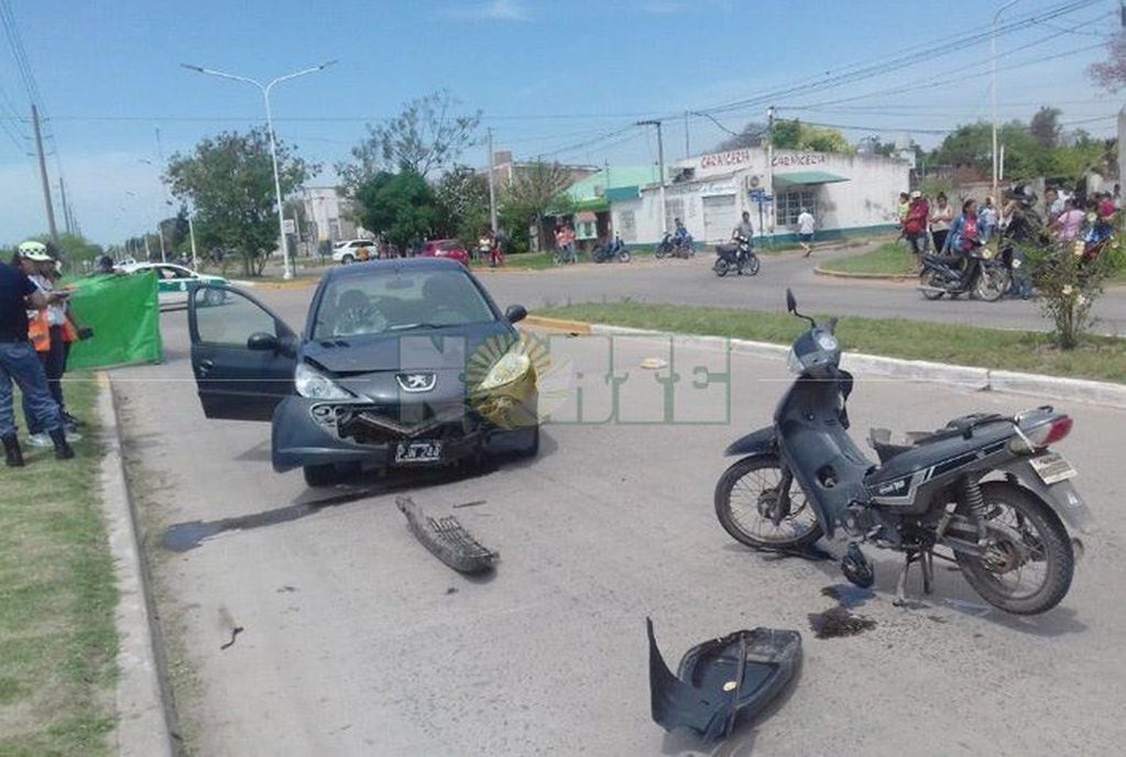 Trágico accidente vial en Sáenz Peña. (Foto: Diario Norte)