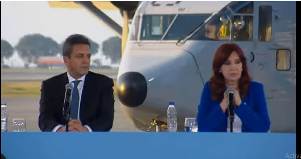 Sergio Massa y Cristina Kirchner, en la ex ESMA.