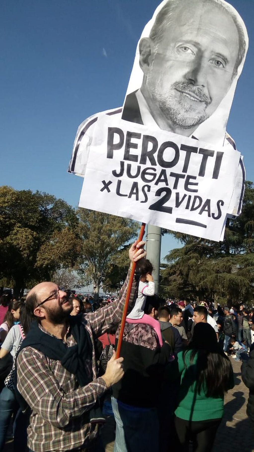 Carteles de organizaciones "provida" en Rosario para pedir el voto en contra del senador Omar Perotti. (@madresenred)