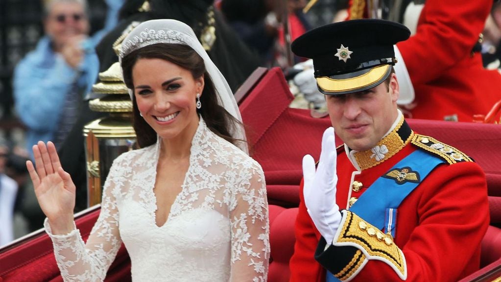 Kate Middleton y Príncipe William en su boda (2011).