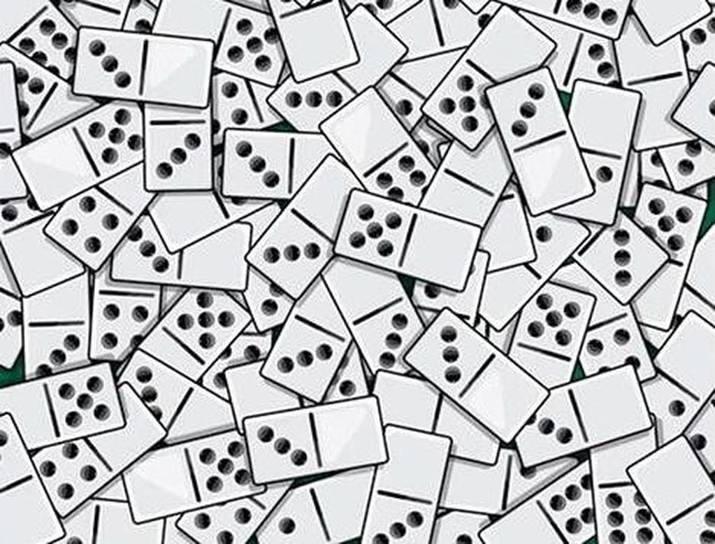 El acertijo visual del dominó.