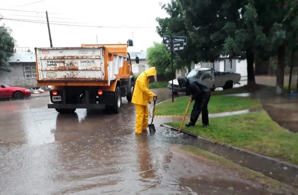 Caída de árboles y cables en Santa Fe por las lluvias.