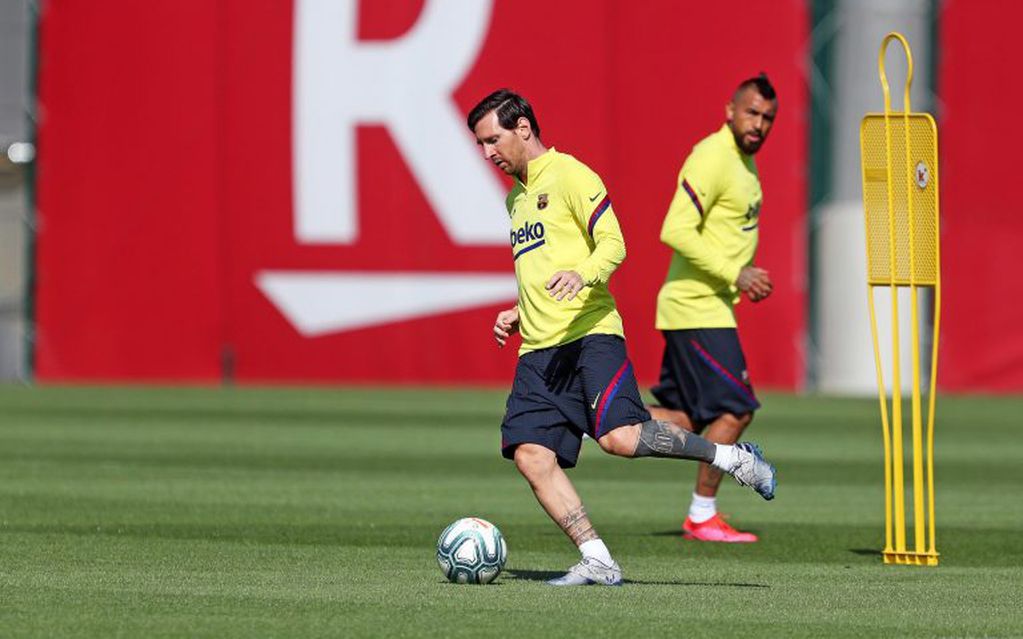 Lionel Messi en el regreso a los entrenamientos del Barcelona (España) (Foto: EFE/EPA/MIGUEL RUIZ / FC BARCELONA)