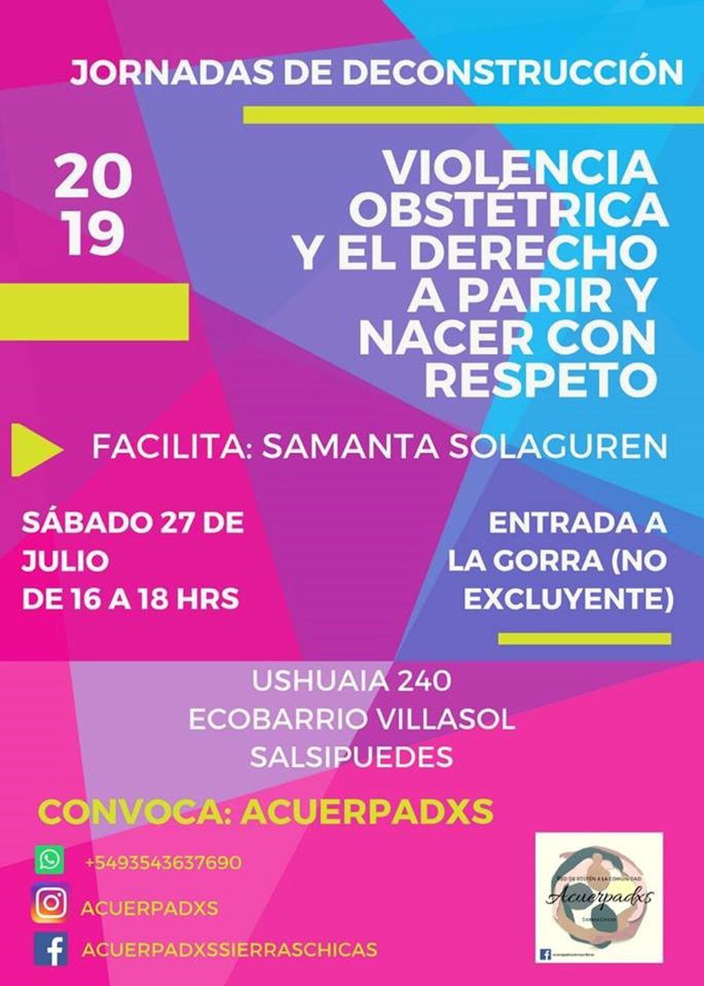 Jornada de Deconstrucción de la Violencia Obstétrica.