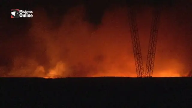 Incendios en Corrientes provocaron fallas de energía eléctrica en Misiones