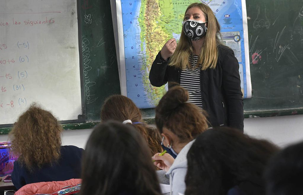 Las clases presenciales durante la pandemia.
Foto: Orlando Pelichotti