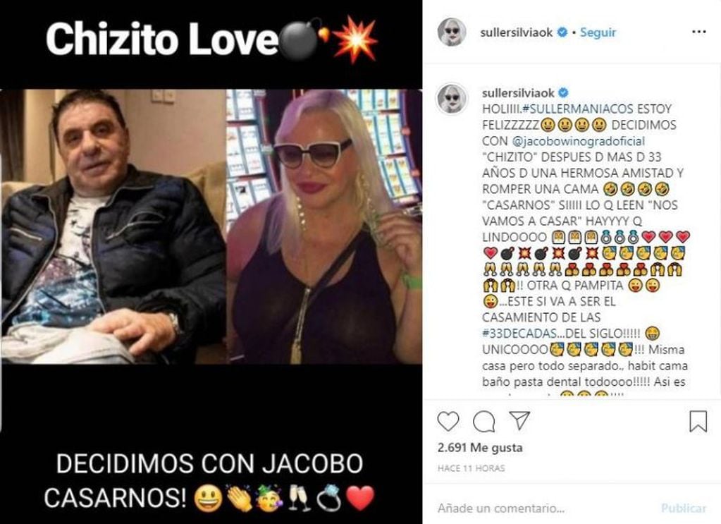 Silvia Süller sorprendió al anunciar su boda con Jacobo Winograd (Foto: Instagram)