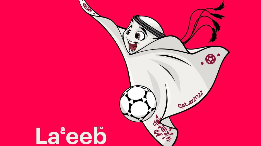 La'eeb, la mascota del Mundial, está inspirada en la ropa tradicional que usan los hombres en Qatar.
