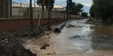 La última tormenta tapó las excavaciones de la obra de agua en Rosario de Lerma