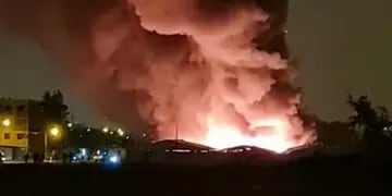 Incendio en una feria americana de barrio San Benito