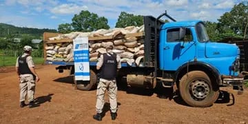 Prefectura decomisa más de 9 toneladas de soja en El Soberbio