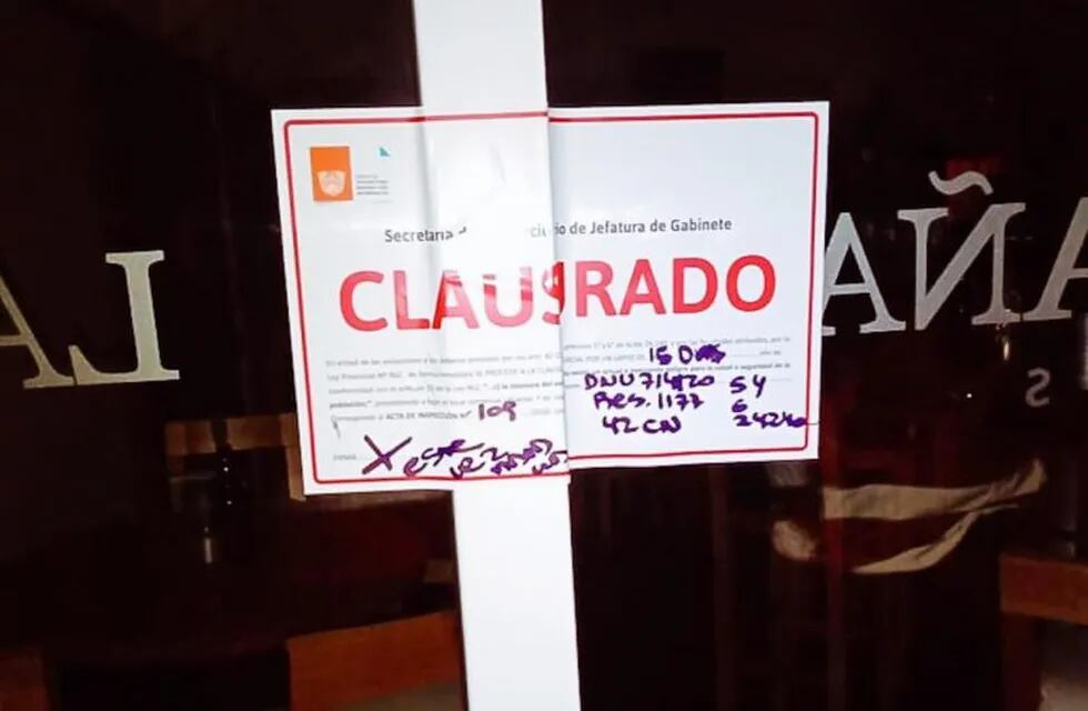 Comercios de Ushuaia clausurados por incumplir protocolos sanitarios.