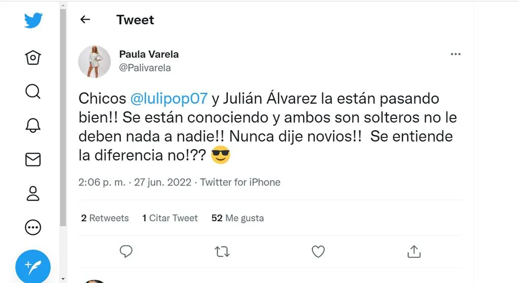 Aseguran que Luciana Salazar y Julián Álvarez estarían viviendo un romance.