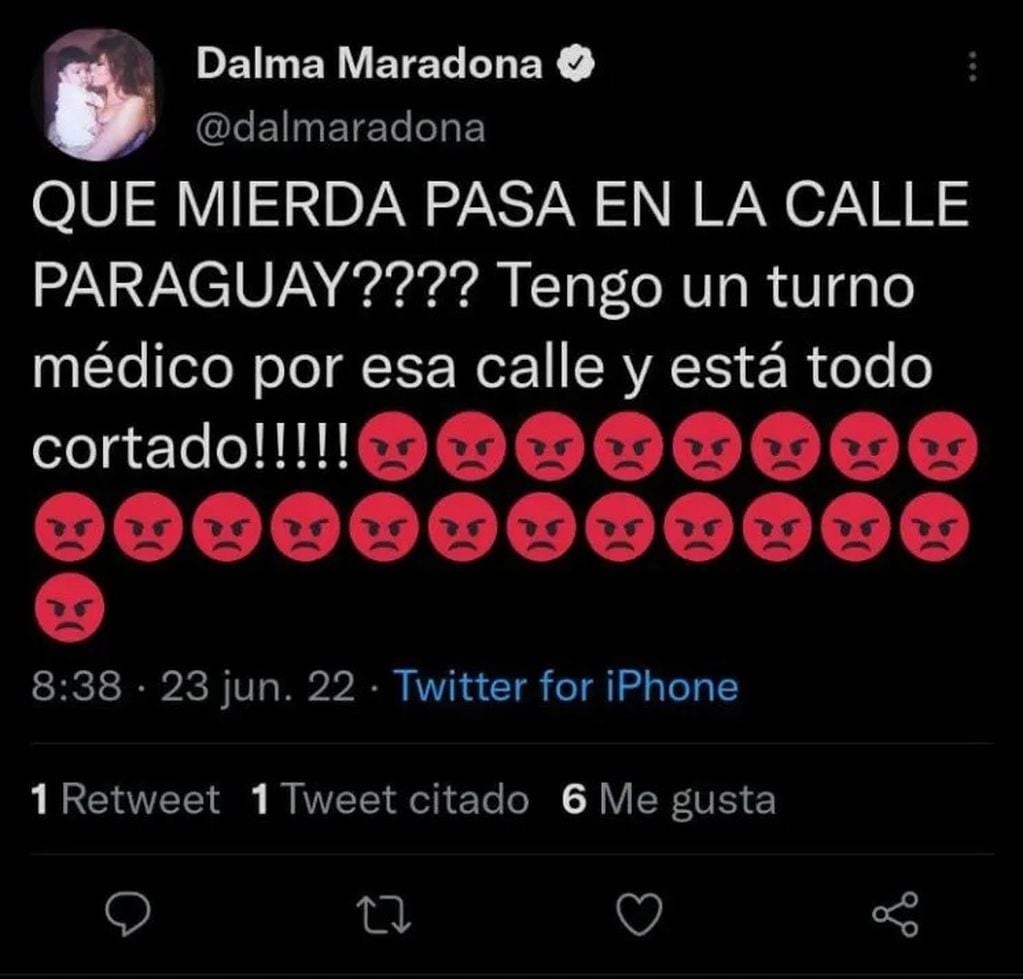 El polémico tuit de Dalma Maradona que después borró