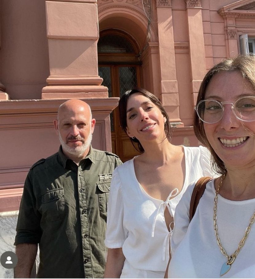 La foto del día que Tamara Pettinato fue a la Casa Rosada