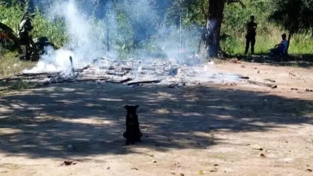 Fortín Mbororé: un incendio consumió por completo una vivienda
