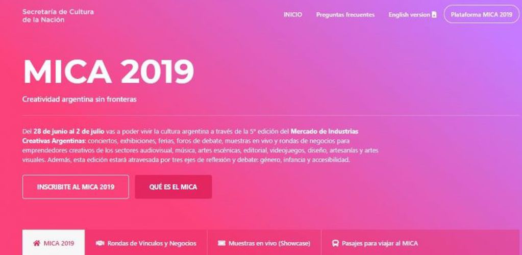 Mercado de Industrias Creativas Argentinas 2019