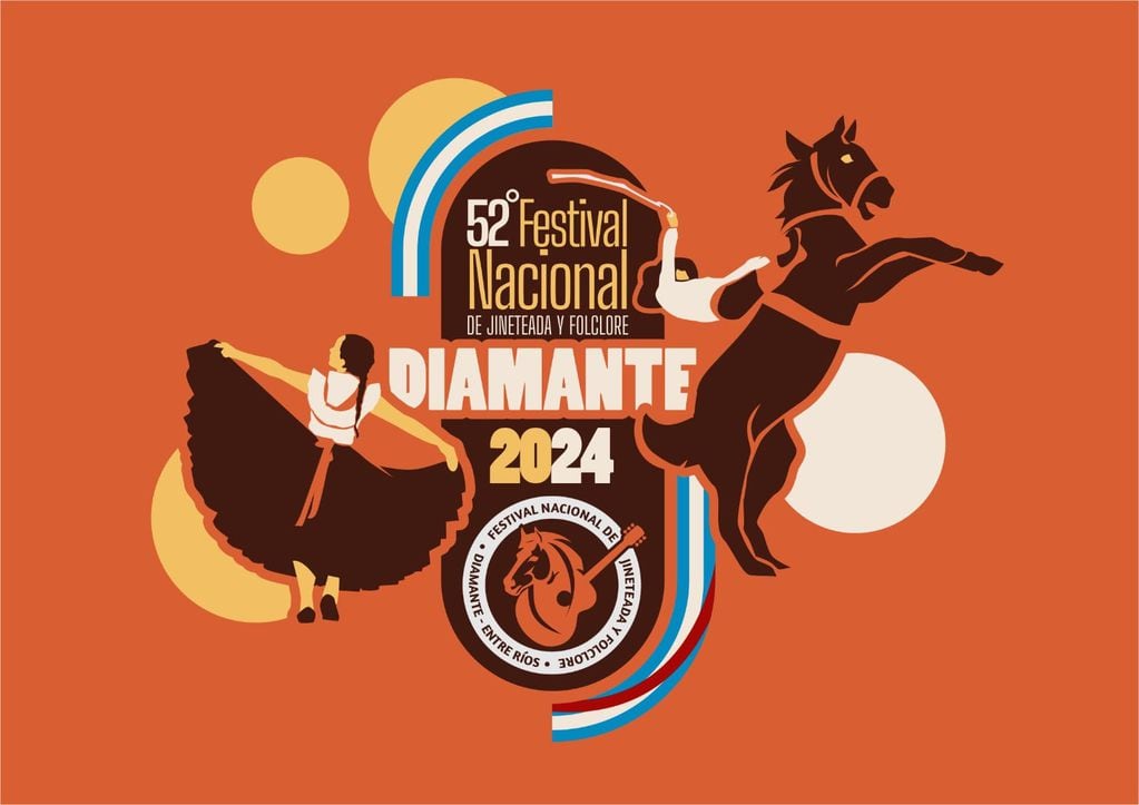 Este 2024 será la edición número 52 del tradicional Festival Nacional de Jineteada y Folclore de Diamante.