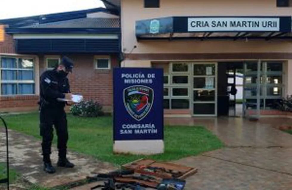 Secuestraron diversas armas de fuego en un allanamiento en la localidad de San Martín.