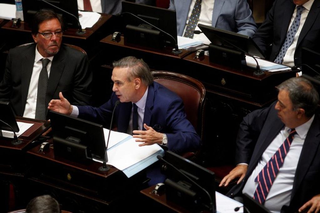 El senador Miguel Angel Pichetto, principal referente del Peronismo Federal, habla en el Congreso (REUTERS / Martin Acosta)