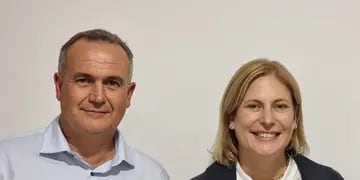 El concejal de Rafaela, Ceferino Mondino y la vicegobernadora GIsela Scaglia