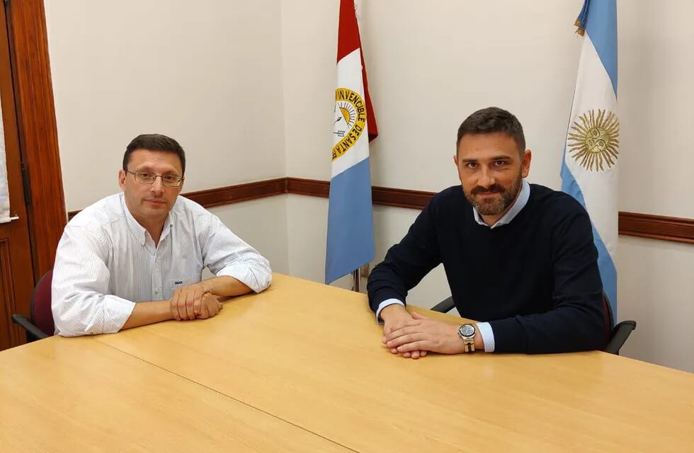 El concejal Lisandro Mársico y el diputado nacional Enrique Estévez